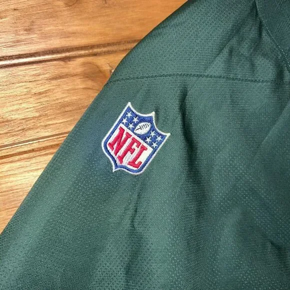 Vtg‎ 90s Green Bay Packers Reebok Windbreaker Jacket Large On Field Fleece Lined